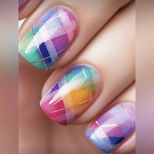 Colorful Press On Nails NWT